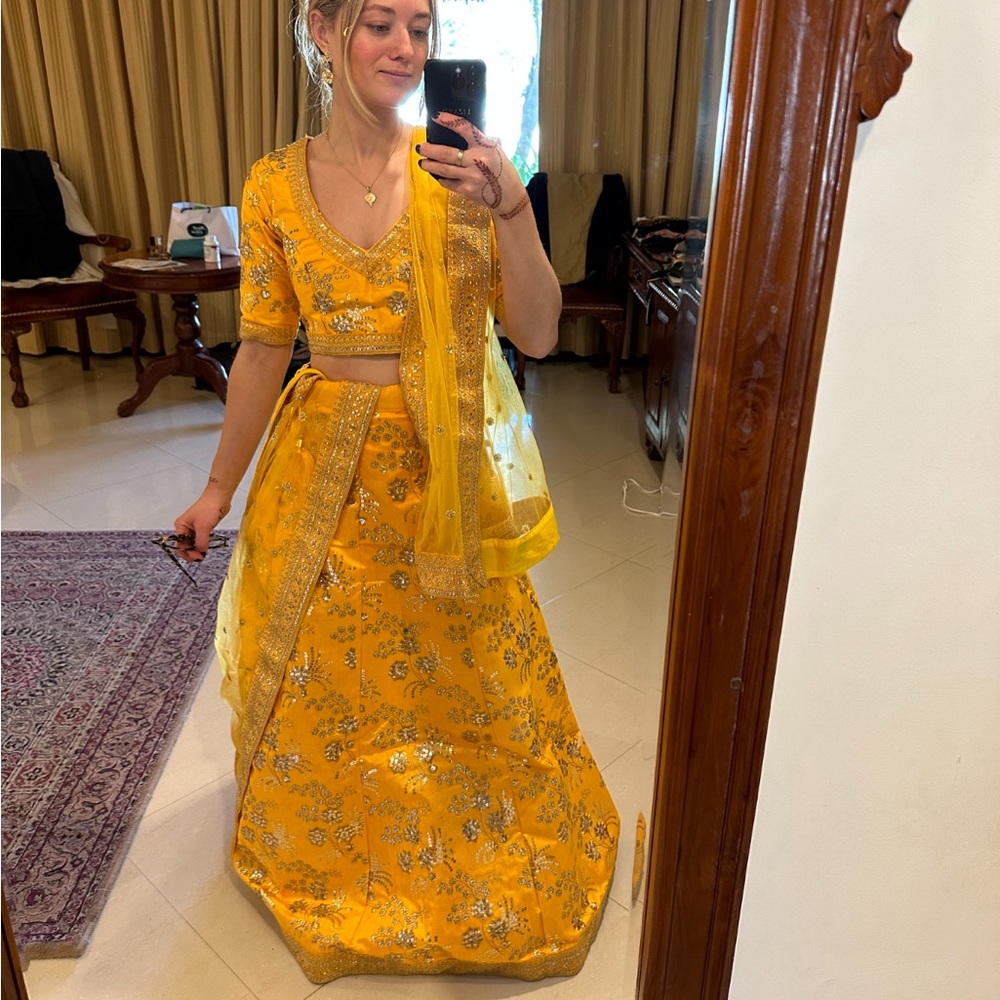 Yellow Lehenga for Indian Wedding (Haldi)